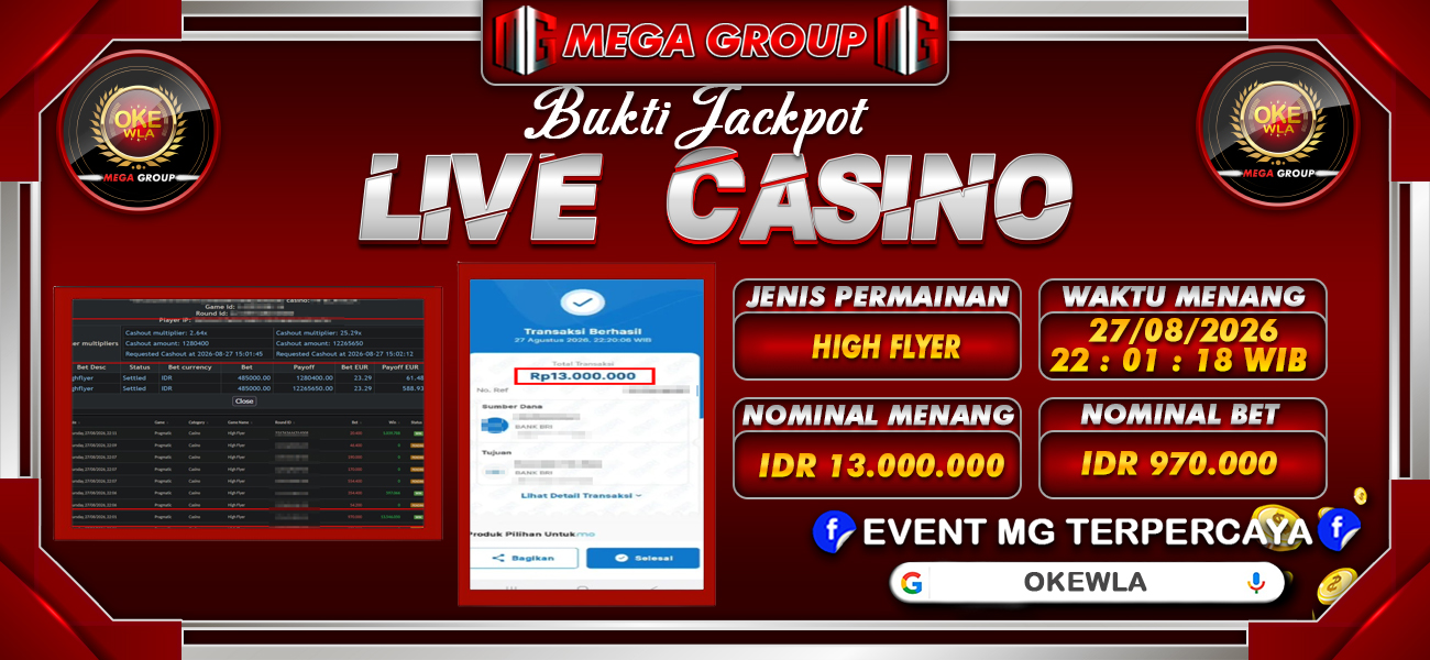 Bukti JP situs Okewla hari Jumat, 28 Agustus 2026