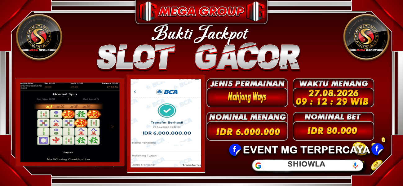 Bukti JP situs Shiowla hari Kamis, 27 Agustus 2026