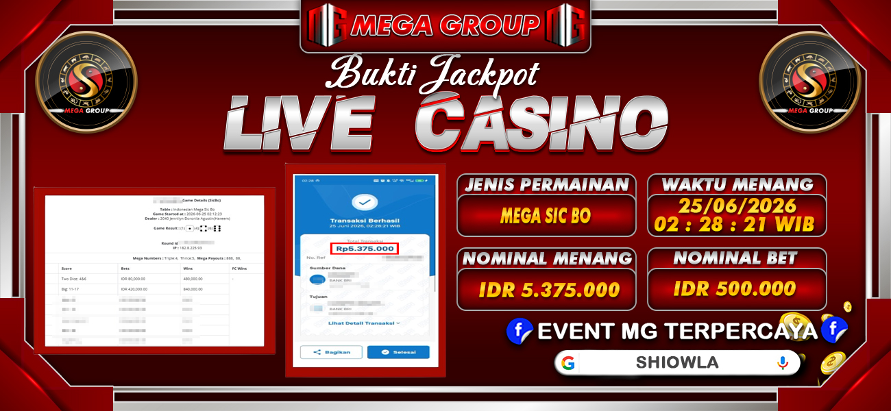Bukti JP situs Shiowla hari Kamis, 25 Juni 2026